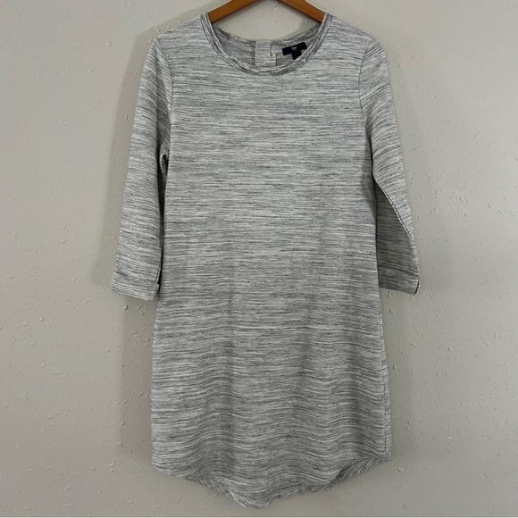 🦋Gap Factory Heathered Grey 3/4 Sleeve Sweater Dress Casual Comfy Winter Medium - Picture 1 of 5